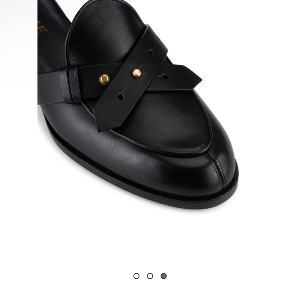 🖤 FRAME Le Sweetzer Leather Loafer Mule – Noir – Size 9.5/10 (41.5) NIB - Picture 3 of 11